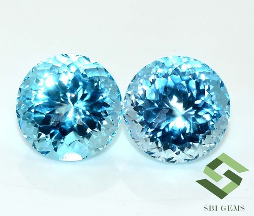 Orecchino a cerchio in argento sterling 925 con topazio blu