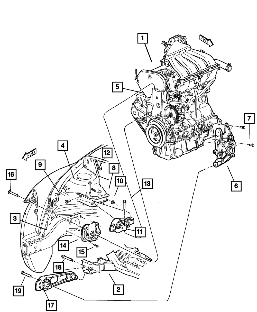 Genuine Mopar Transmission Mount Isolator 5274903AD