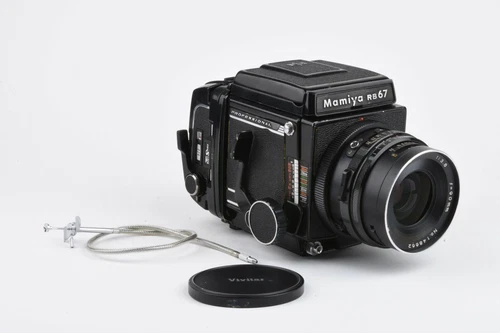 Mamiya RB67 Body w/ 90mm F3.8 C Lens + 220 Back + WLF + CR + DS + cap, nice!