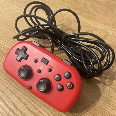 Hori Sony PlayStation PS4 Controller Red USB Wired PS4-099 Japan