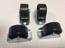 Pack of 4pcs - 25mm Small Fixed castors - Low level caster wheels