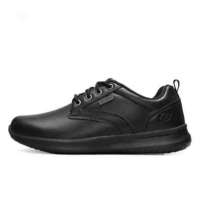 Skechers Delson Antigo Herren Schwarz Schuhe Sneaker Turnschuhe (65693-BBK)