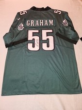 BRANDON GRAHAM signed EAGLES custom jersey PSA/DNA COA SIZE XL