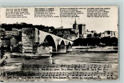 11028308 - 1951 Avignon - Le Pont d avignon and the Chanson Song Card