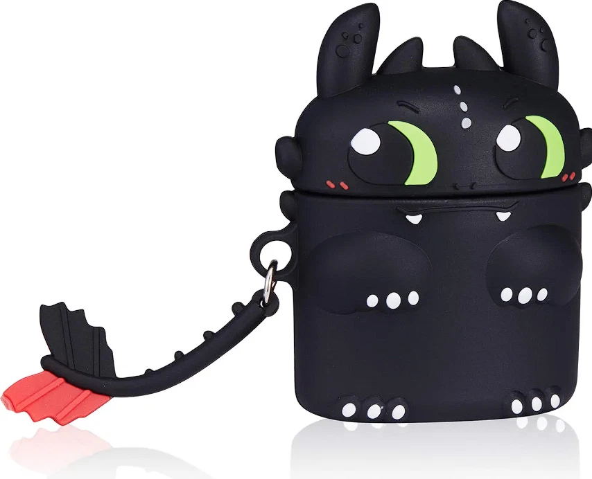 Besoar Black Toothless for Airpod 1 2 Case Cartoon Cute Fashion