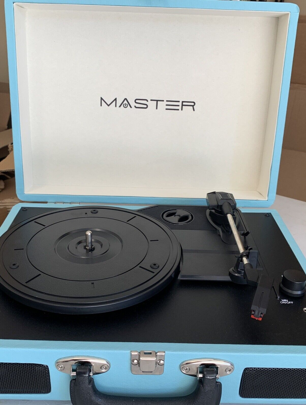 Suitcase Vinyl Record Player with Built-in Speakers - TESTED-image