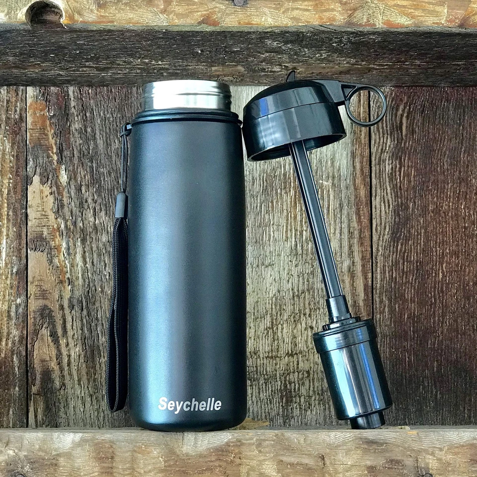 Botella de filtro de agua de acero inoxidable - Filtro de agua alcalino - Doble aislamiento... Foto 4 de 4