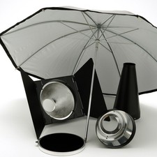 Visatec Accessory Kit: Snoot, Umbrella, Reflectors, Barn Doors, & Grid