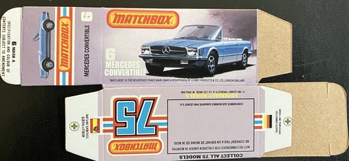 Matchbox Superfast #6 Mercedes Convertable '77-'82 Type L Repro Box - Bild 2 von 2