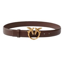 PINKO Women's Love Berry Belt H3 Belt Vit Silk 100125 Color Brown L74Q