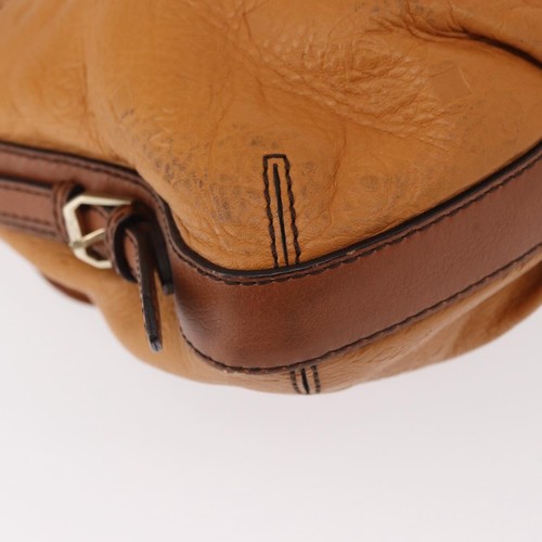 MCM Vicetos Logogram Schultertasche Leder Braun Gold Auth gh1463 - Bild 15 von 22
