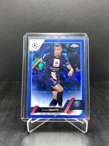 2022-23 Topps Chrome Sapphire UEFA Soccer Kylian Mbappe #100