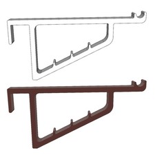 Design Stabiler Fensterhaken Dekohaken ohne Bohren / Kleben - 17 - 20mm Falz