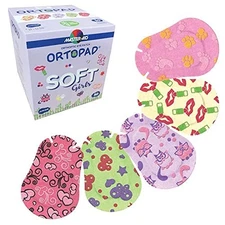 Ortopad® Soft Bamboo Girls Eye Patches, 50/Box (Junior Size, 0-2 yrs) Textu
