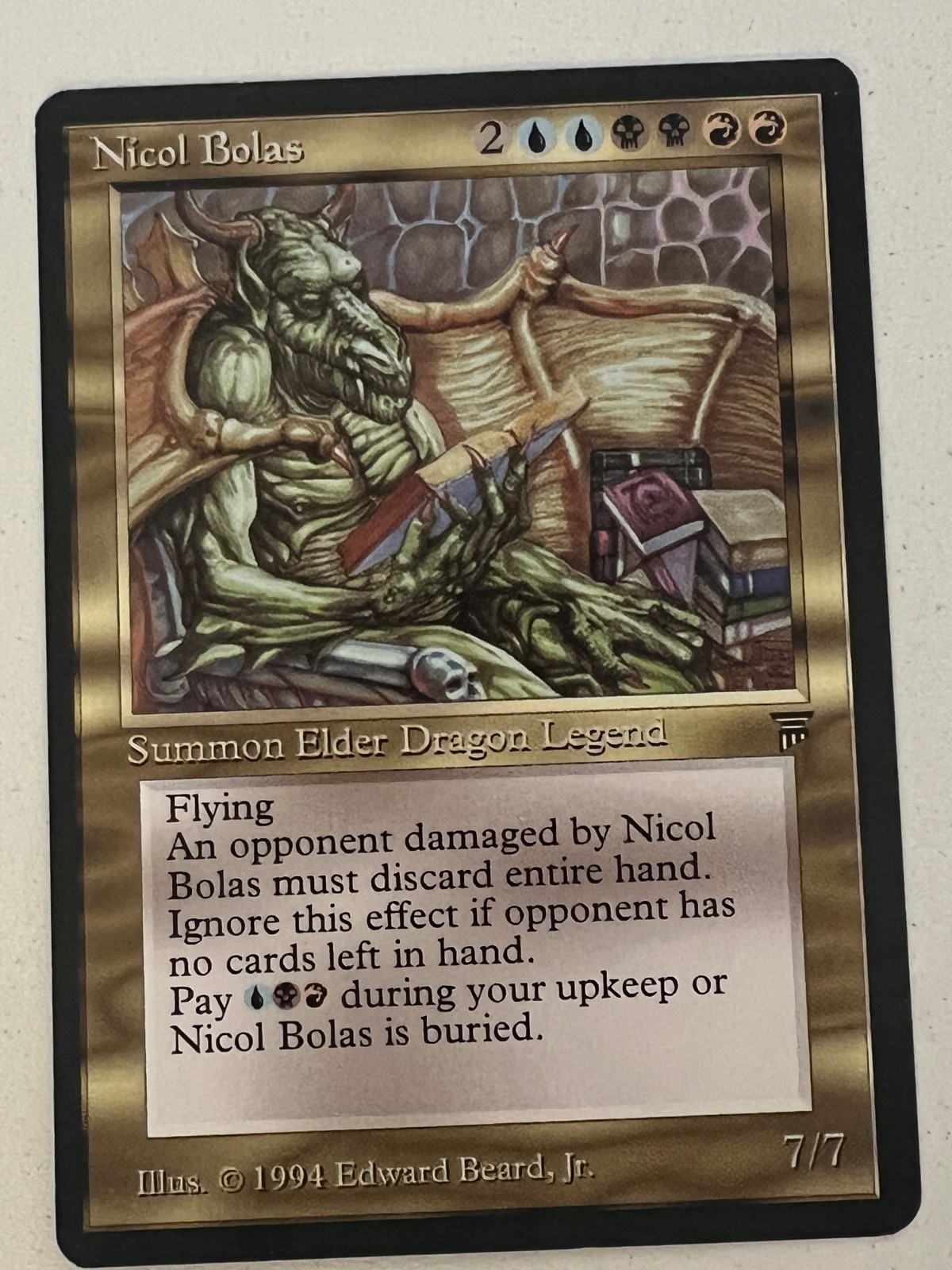 Magic the Gathering MTG Legends Nicol Bolas NM-  (Beta Bob)