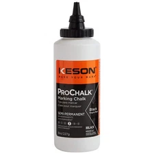 KESON 8BLACK Marking Chalk Refill,Black,8 Oz 4MHF9