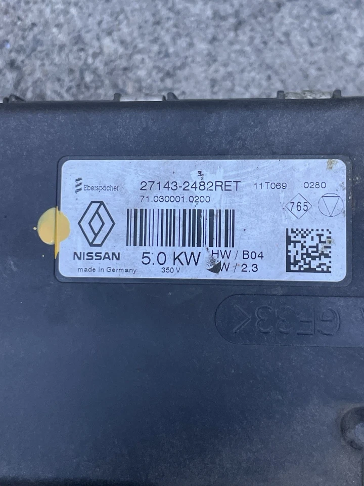 2011 Nissan LEAF Electric EV PTC Water Heater Element 27143-2482RET OEM - Image 2 of 4