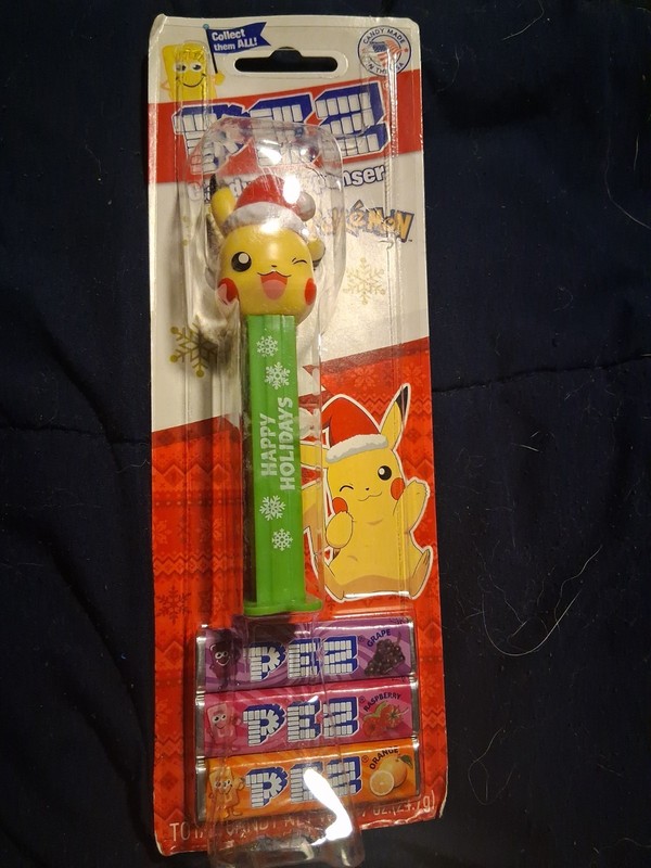 PEZ Pokemon PIKACHU - Happy Holidays Christmas Dispenser NEW Made in USA