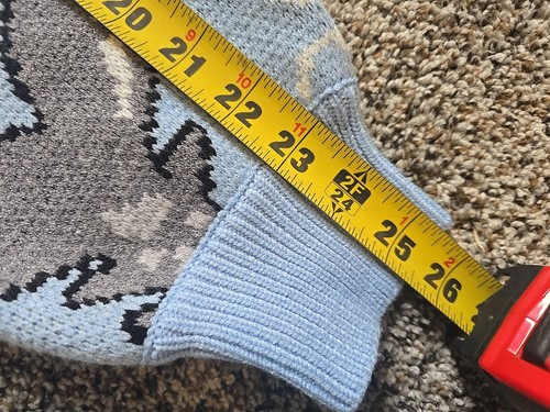 Steady Hands Strickjacke XL/XXL Haie Oversize Knopf Pullover blau/grau/weiß - Bild 8 von 11