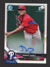 2018 Bowman Chrome RANGER SUAREZ ROOKIE AUTO Philadelphia Phillies
