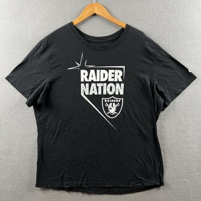 Nike Shirt Mens XXL Black Oakland Raiders The Nike Tee Raider Nation NFL 2XL
