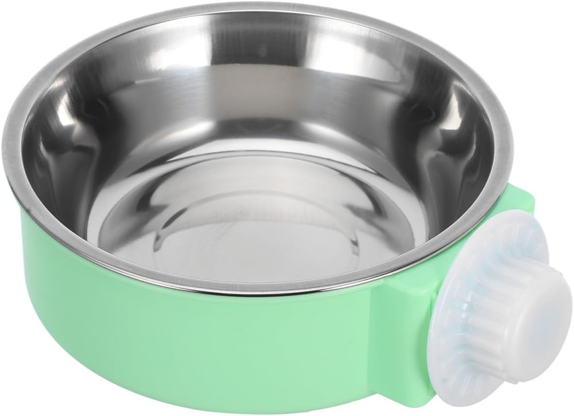 Pet Hanging Bowl for Cages, Stainless Steel Removable Feeding Bowl Pet Supp…