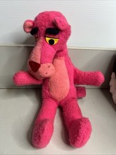 Vintage 1964 Mirisch-Geoffrey Pink Panther Plush Stuffed Animal Carnival Toy 15"