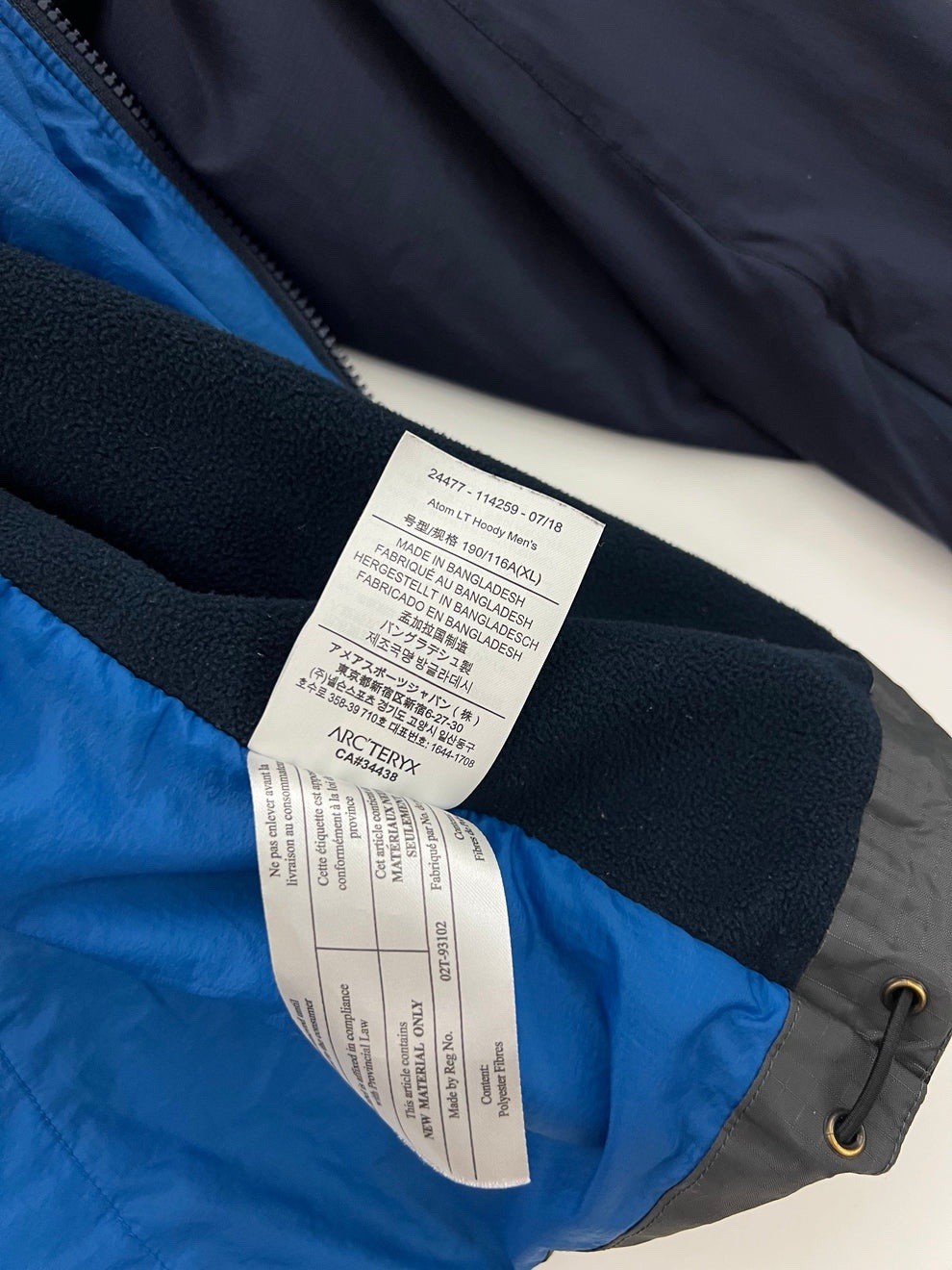 ARC'TERYX Arc’teryx Atom LT Felpa con Cappuccio TUI Blu Uomo XL Extra Large