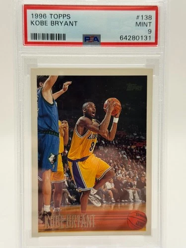 Kobe Bryant 1996-97 Topps #138 PSA 9 Mint Rookie RC Los Angeles Lakers