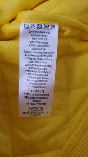 La Redoute Zip Up Quilted Jacket Yellow Size 6 Uk CR057 HH 17 - Picture 6 of 7
