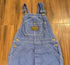 Vtg Washington Dee Cee Overalls 28x32 Dark Wash Denim Bibs Farmer Sanforized