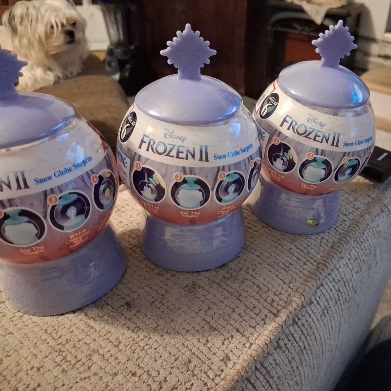 LOT OF 3.Disney Frozen II Snow Globe Surprise 2019 Blind Toy .