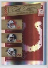 2005 Donruss Elite Teams Red Peyton Manning Marvin Harrison Edgerrin James 1o1v