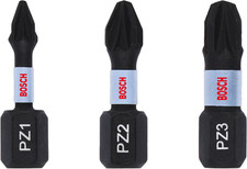 Bosch Professional Impact Control Set PZ1/2/3 25mm 3 Pieces S2 Steel