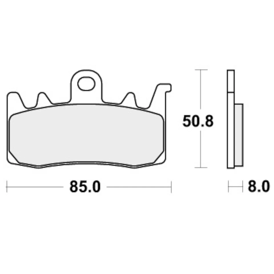 Тормозные колодки для INDIAN FTR 1200 ABS 2020 передние двойные карбоновые для дорожных гонок SBS - Изображение 2 из 4