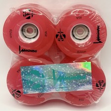 Luminous LED Quad Roller Skate Wheels, Set of 4, 85A, 62mm X 30mm, Pink, Outdoor