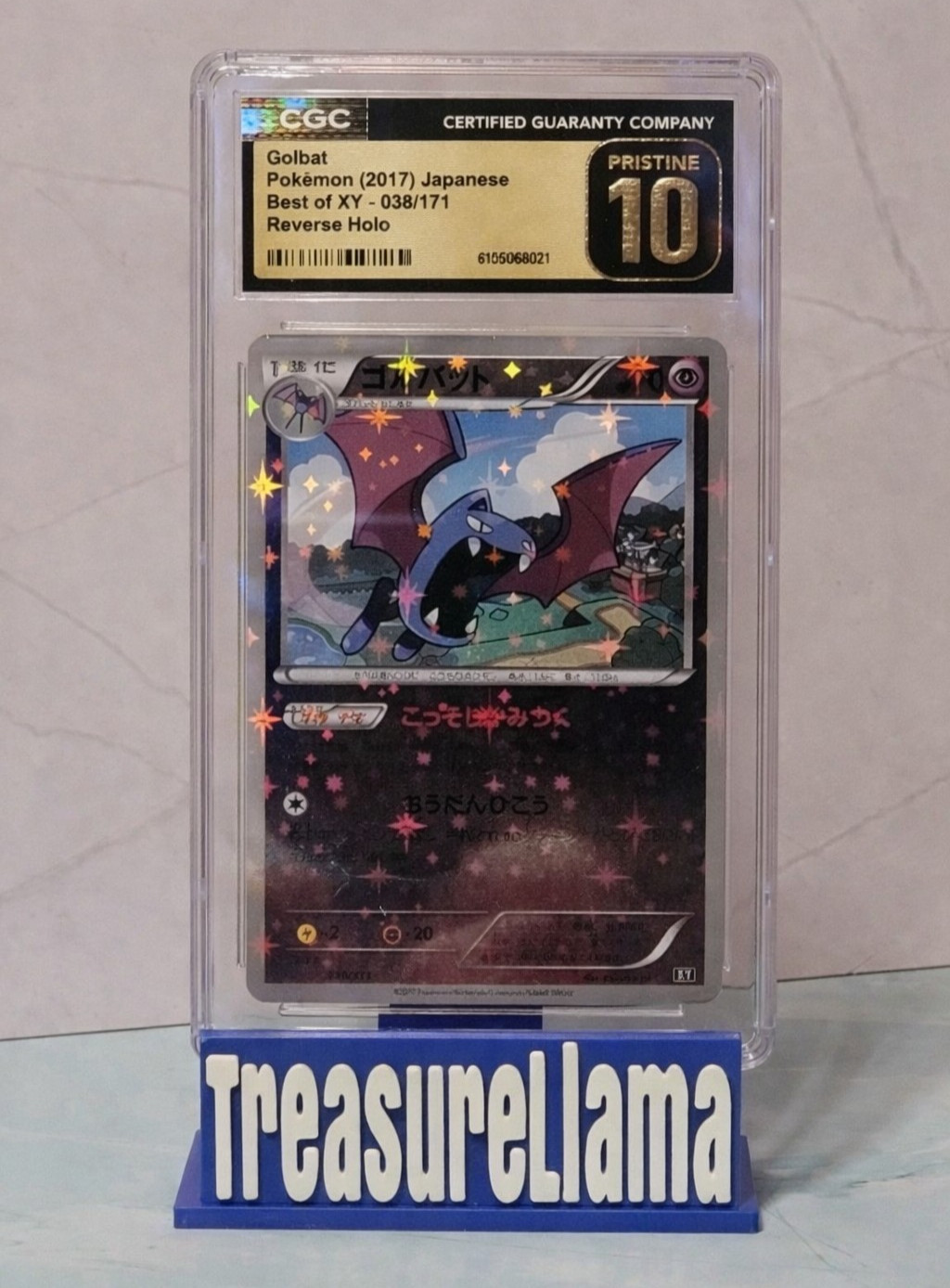 2017 POKEMON JPN THE BEST OF XY #038 GOLBAT-REVERSE FOIL CGC 10 PRISTINE 