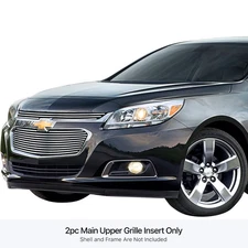 For Chevy Malibu 14-15 APG 2-Pc Polished 8x6 mm Horizontal Billet Main Grille
