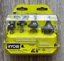 Ryobi A25rs41 4-piece Roundover Router Bit Set 14 Shank Carbide Open Box Ryobi A25rs41 4-piece Roundover Router Bit Set 14 Shank Carbide Open Box