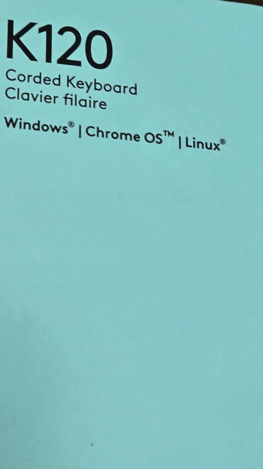 Logitech K120 Black Wired USB Keyboard P/N: 920-002478 New Sealed  - Image 2 of 4