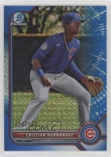 2022 Bowman Mega Box Blue Mojo Refractor 34/150 Cristian Hernandez #BCP-66 0w53