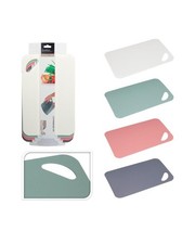 4 X Chopping Boards Set Plastic Colour Coded Meat Fruit Small Cutting Mats Stand