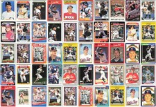 Carlton Fisk Lot of 50 MLB Baseball Cards Collection - Exact Cards Shown