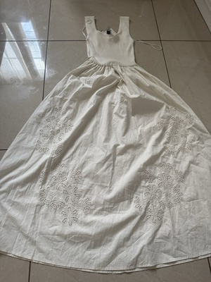 #ad Joie Women#x27;s Midi Farm Anthropologie Dress White Embroidered Xs Rio $89.99