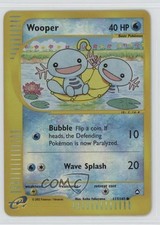 Wooper Reverse Foil Pokemon e-Card Series Aquapolis #117 2003