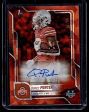 2025 Bowman University Chrome Sapphire Quincy Porter Sapphire Auto Orange #/25