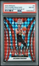 2024 Mosaic- Zaccharie Risacher - Elevate - Reactive Blue /99 - ROOKIE - PSA /99
