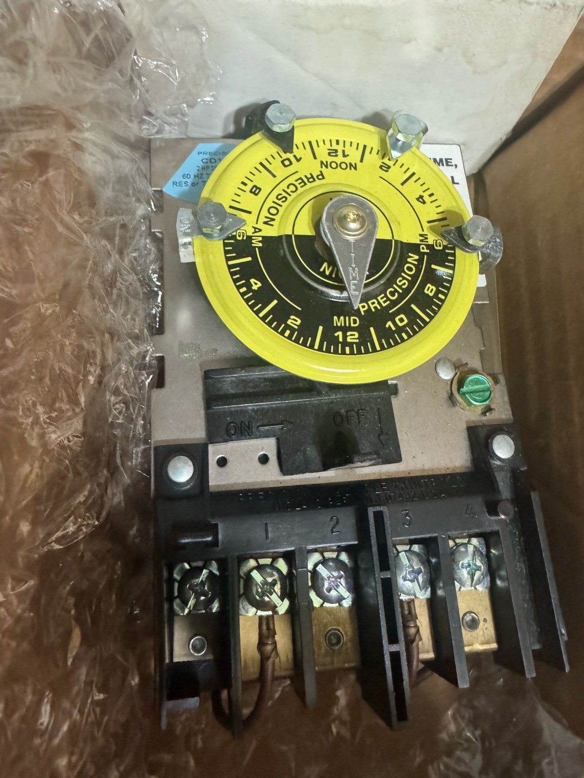 Precision CD104 220 Time Clock New In Old Box With All Paper Work Good For 2 Hp