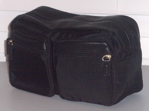 PACO RABANNE FRAGRANCES Men Unisex Zip Toiletry Shave Travel Kit Pouch Bag BLACK - 第 7/18 張圖片
