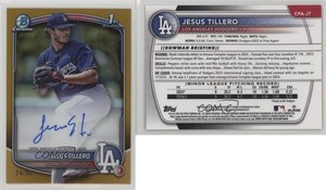 2025 Bowman Chrome Prospect Auto Gold Refractor /50 Jesus Tillero #CPA-JT Auto